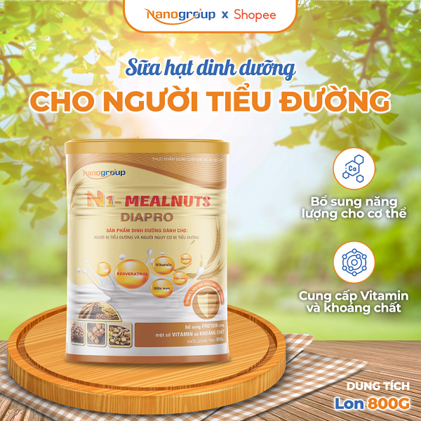 Sữa hạt N1-MEALNUTS DIAPRO phù hợp cho người tiểu đường