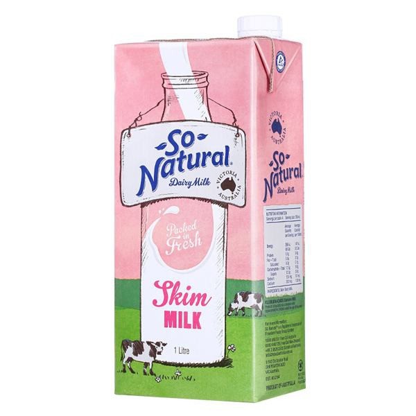 Sữa So Natural tách béo ít năng lượng
