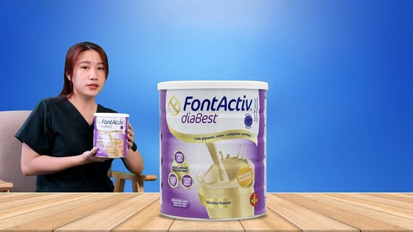 Sữa bột FontActiv diaBest có chỉ số đường huyết thấp